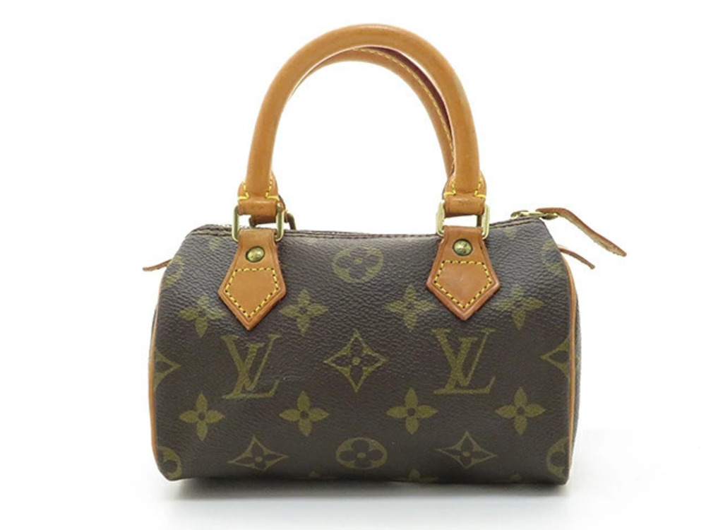 LOUIS VUITTON Bag Speedy Handbag Monogram Leather Brown